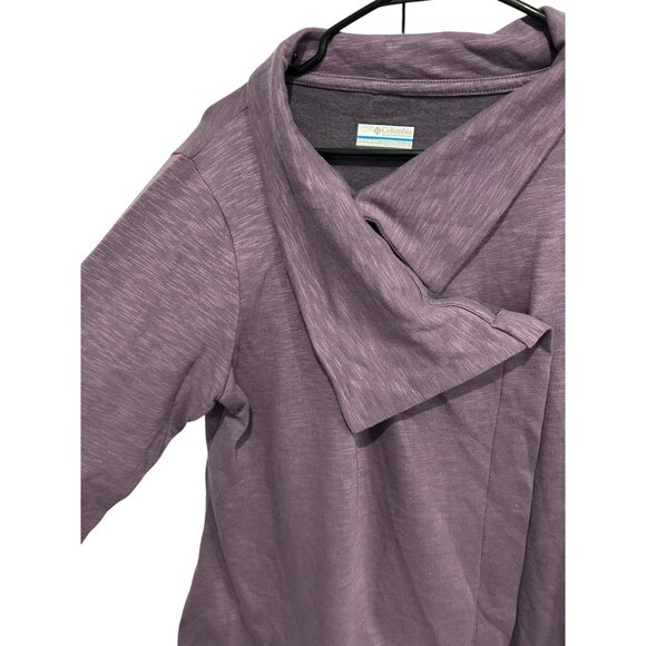 Columbia NWT Womens Purple Asymmetrical Long-Sleeve Pullover Top SZ Large - Picture 4 of 9